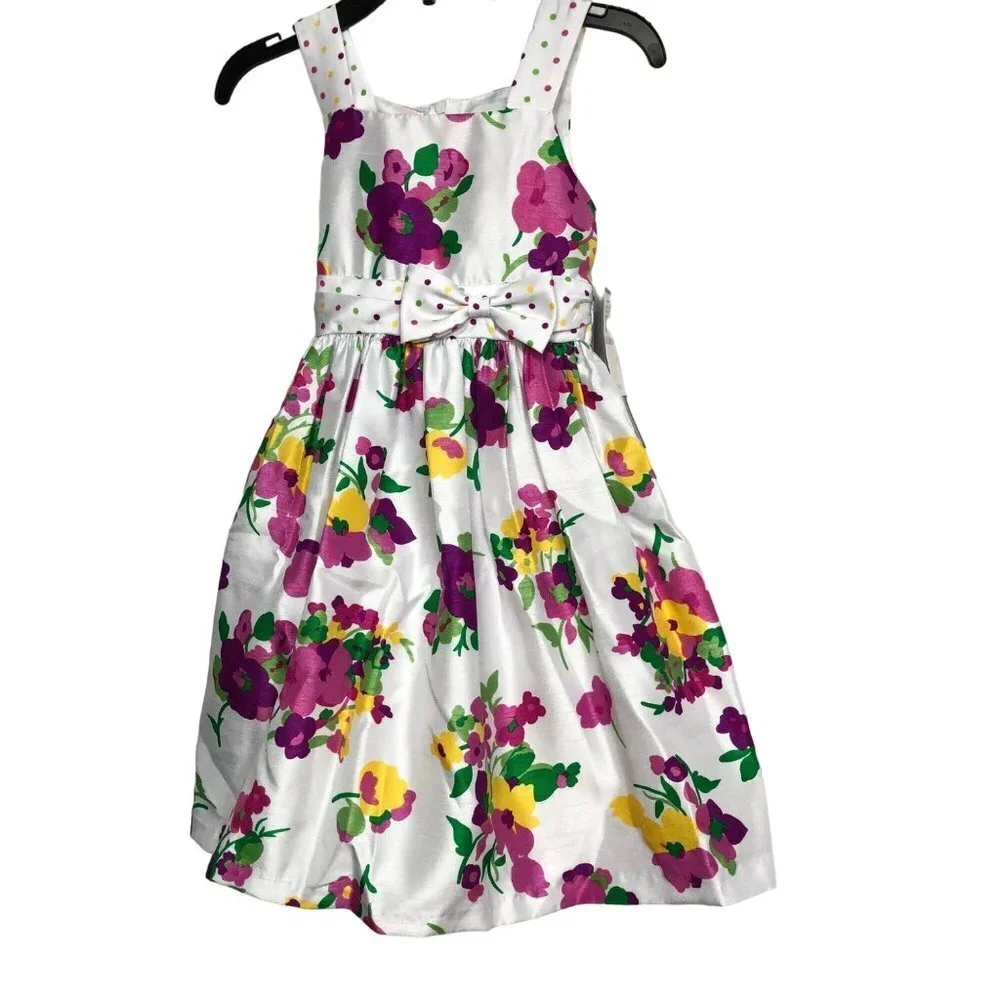 $68‎ JAYNE COPELAND GIRLS FLORAL DRESS SIZE 4 NEW WITH TAG